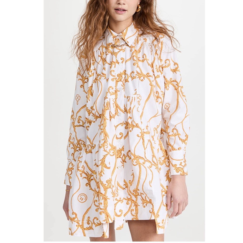 [moving out sale!] GANNI printed poplin mini shirt dress